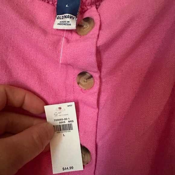 Old Navy Puff Sleeve Linen Mini Dress NWT - Picture 4 of 4